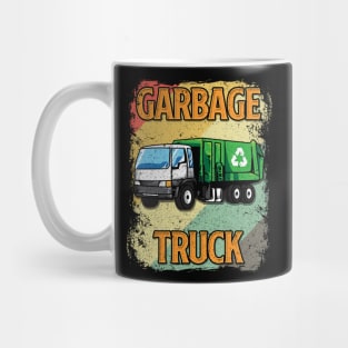 Vintage Style Garbage Truck Sunset Gift Recycling Trash Tee Mug